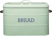 KitchenCraft Living Nostalgia LNBBINGRN Large Metal Bread Bin, 34 x 21.5 x 25 cm