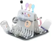 Baby Bottle Drying Rack with Tray, Removable Water Tray