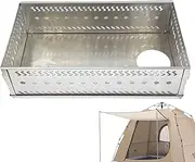 Sauna Stone Stand – Foldable Stainless Steel Rock Basket For Firewood Sauna Heater | Heavy Duty Charcoal Firebox Rack For Sauna Tent, Outdoor Steam Bath, Camping Sauna, Heat-Resistant Stove Base