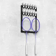 Commercial Badminton Racket Rack, Wall-Mounted Organizer Rack for Badminton Ping Pong Paddle Display, Home Garage Office KNInge Gym Table Tennis Balls Rack