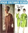 Vintage 1960s Vogue Sewing Pattern Women's DRESS COAT 1438 Galitzine Sz 14 UNCUT