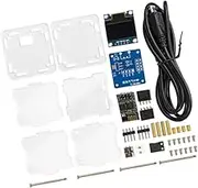 Generic DIY Digital Clock Kit Soldering Practice ESP8266 Smart Easy Assembly Mini Weather Clock for Dorm Cafes Indoor Countertop
