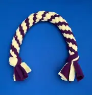 Dog Tug/Fetch Interactive Toy Handmade Fleece Braided Round Washable Dryer Safe