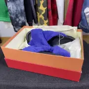 Marni Fluffy Navy Slides