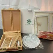 Selahamor Acrylic Colour Adjustable Height Drawing Artist Painting Easel Art Set