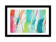 Modern Art Multi Color Framed print Art Poster