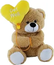 Elka Australia Get Well Soon Bear Soft Plush Toy, Brown, 25 Centimeters