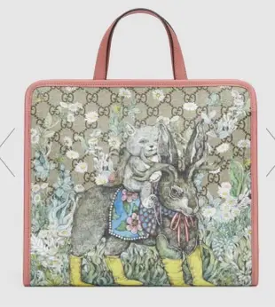 GUCCI 605614 日本藝術家樋口裕子聯名 Children's Yuko Higuchi tote bag