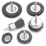 Crimped Wire Wheel Cup Brush Set Rust Removal Rotary Tool for Metal Derusting