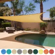 12'x12' Sun Shade Sail Rectangle Fabric Garden Outdoor Patio Awning Canopy Cover