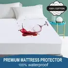 Cotton Terry Mattress Protector Waterproof Matressprotector Bed Cover Protection