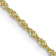 16 Inch 10K 1 mm Singapore Chain