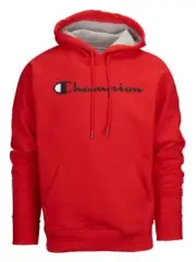 Champion Reverse Weave Men’s Powerblend Hoodie Size S Team Red Sca Script Logo