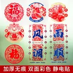 窗花紙玻璃貼靜電貼新年虎年春節福祿壽喜門貼過年裝飾用品