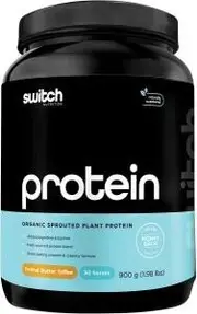 Switch Nutrition Protein Organic Sprouted Plant Peanut Butter Toffee 900g