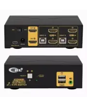 CKL 2 Port Dual Monitor KVM Switch CKL-922HUA-2 * 2 Computers Dual Monitors