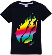 [HERSE] PrestonsStylez Kids Unisex T-Shirt 100% Cotton (4, Black)