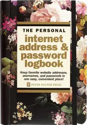 Peter Pauper Press The Personal Internet Address & Password Logbook Midnight Floral 334848