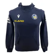 Parramatta Eels NRL 2023 Macron Kids Navy Travel Hoody Hoodie Sizes 8-14!