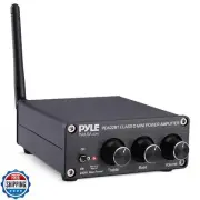 Pyle 2x100W Bluetooth 5.0 Home Audio Amplifier - Compact Mini Receiver with B