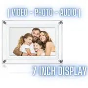 7 Inch Multimedia Clear Acrylic Digital Photo Frame with Speaker MP3 MP4 Video