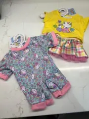 BUILD A BEAR WORKSHOP SANRIO SPRINGTIME HELLO KITTY TUTU OUTFIT & SLEEPER BNWT