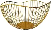 AIMALL Nordic Ins Fruit Basket Iron Wire Storage Basket, Simple Creative Design, Living Room Tabletop Decoration, Durable Metal Snack and Fruit Holder – 10.6 x 4.5 Inches