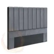 Artiss Bed Head Headboard Double Size Bedhead Velvet Frame Base VELA Grey