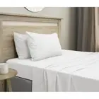 Ardor Boudior King Single Bed Micro Flannel Material Pillowcase Sheet Set WHT