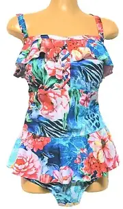 TS TAKING SHAPE plus size XXS / 12 Bloom Frill Swimsuit swim bathers NWT rrp$140