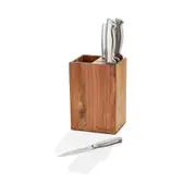 6pc Stanley Rogers Vertical Utensil Stainless Steel Kitchen Knife Block Set