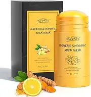 Turmeric Clay Stick Mask Organic Vitamin C Purifying Mask for Blackhead Cleansing Healing Clay Mud Mask for Deep Clean Pore Improve Skin Acne Scars Facial Mask With Blackhead Remover Extractor Tools