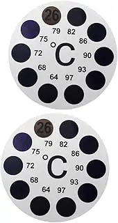 Hohopeti 2 Pcs Aquarium Thermometer Sticker Instant Read Temperature Stickers for Fish Tanks Easy to Read Celsius Fahrenheit Display Strong Adhesive for Home Brewing and Sauerkraut