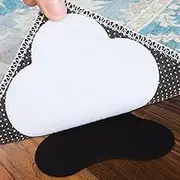 Large Size Grippers, Non Slip Washable Rug Tape Grip Carpet Corner, Hook and Loop Pads Non Curl Reusable Stoppers Keep Your Area Rug Flat on Hardwood Floors and Tiles (24)