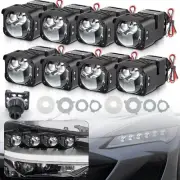 8X Mini 2.0 inch Headlight Bi LED Projector Lens High Low Beam Retrofit 80000LM