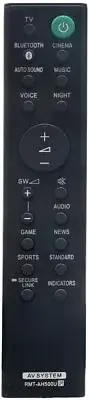 New RMT-AH500U Remote Replacement for Sony Soundbar HT-S350 HT-SD35 SA-WS350