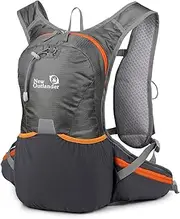 Hiking Necessities 12L Backpacking Backpack Water for Running& Camping Chest Strap Adjustable Reflective Design Lightweight Grey