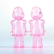 THE TWINS SAKURA CLEAR PINK MINI VERSION SOFUBI SOFT VINYL FIGURE AWESOME TOY