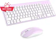 Wireless Keyboard and Mouse Combo 2.4G Ultra-Thin Compact Full Size Windows PC