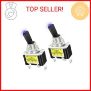 DaierTek 12V Blue LED Lighted Toggle Switch 30 Amp 12 Volt Toggle Switch SPST ON