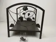 Firewood Log Bin Wood Storage Holder Fireplace Kindling Stand 16 x14x14 In Metal