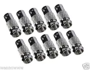 10 Pcs F type Female to BNC Male RF Coax Connector Adapter CCTV RG6 RG59