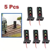 5Pcs Model Train Signals 3 Lights OO HO Scale Railroad LED Signal Lamp 27mm?