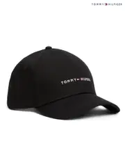Tommy Hilfiger Black Logo Embroidery Baseball Cap (H52353) | $104