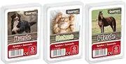 Ass Altenburger Set of 3 Quartet Games / Quartet Animal Life Consisting of 1. Top Ass Horses 2. Top Ass Dogs 3. Top Ass Cats