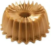 Nordic Ware Brillance Bundt Cake Pan, Easy To Clean, Round, Gold, Made in USA