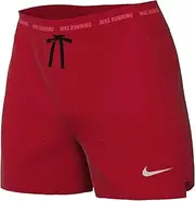 [Nike] Stride Men's Dri-FIT 5" Brief-Lined Running Shorts (as1, Alpha, l, Regular, Regular, University Red/Black, Regular Fit)