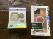 New Case-Mate Soap Bubble Clear Case for iPhone 12 Pro Max & Case For AirPods