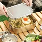Rectangular Food Container Separated Food Storage Box Fresh-keeping Box Picnic