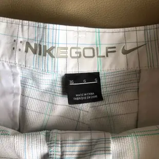 [品味人生2]保證正品 NIKE GOLF  米白條紋  休閒短褲 高爾夫球褲 size 36